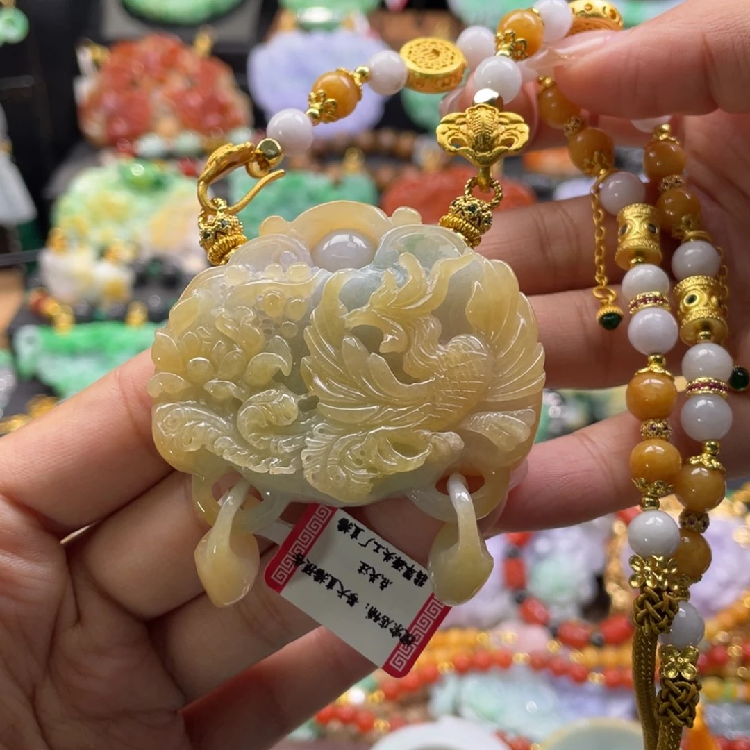 翡翠未镶嵌颈饰代编织