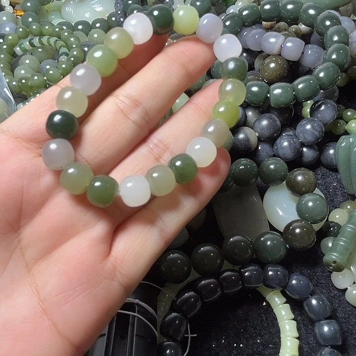 誓***言和田玉未镶嵌手串10