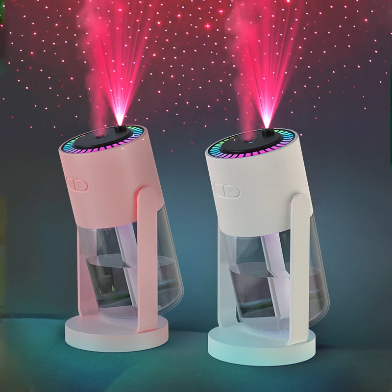 新款升级星空投影加湿器 USB超声波车载空气加湿器家用补水雾化器
