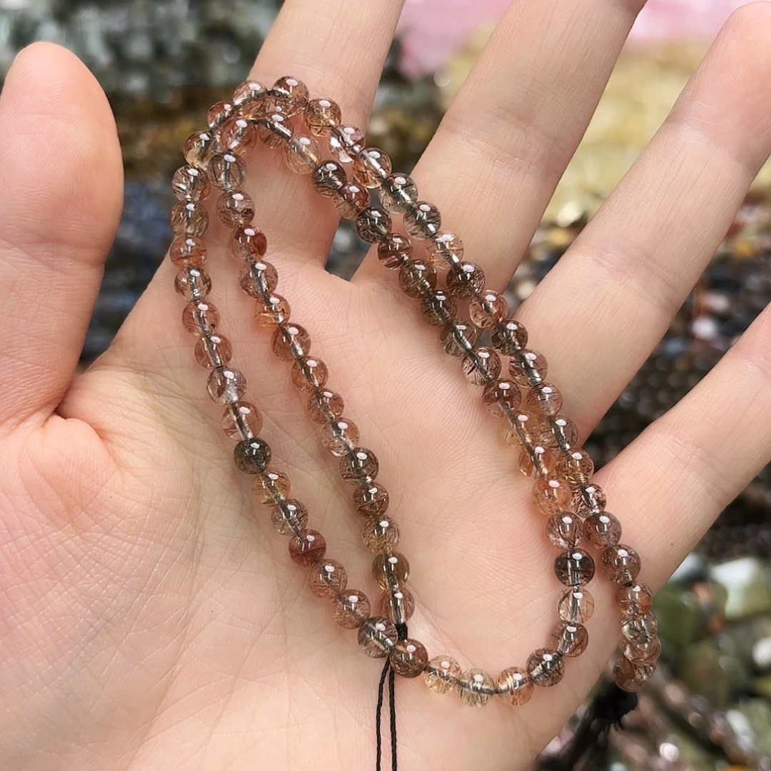 深***海玛瑙/玉髓未镶嵌珠宝半成品卡5黑金超七一条