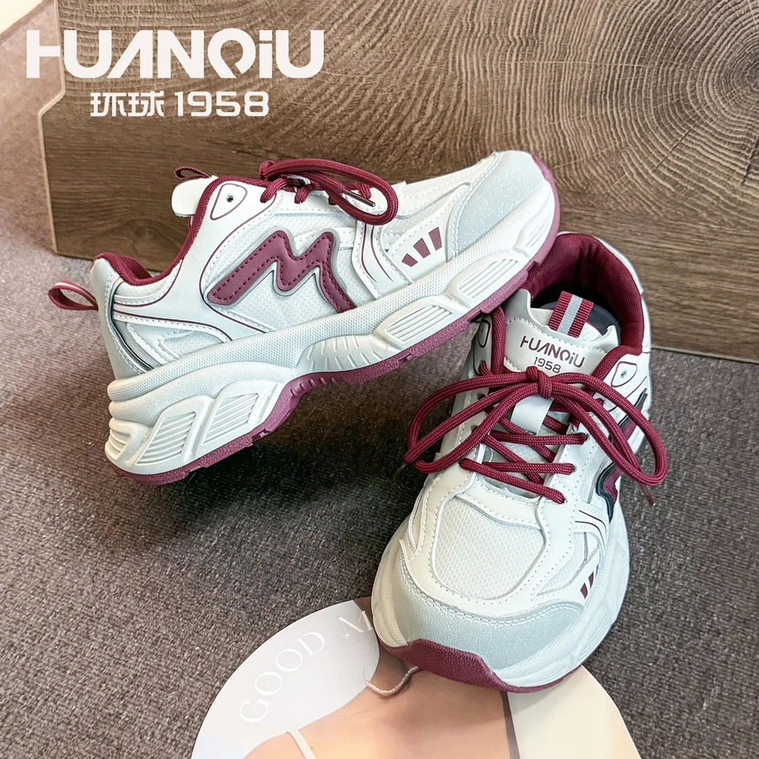 HUANQIU/环球老爹鞋女款2025爆款百搭学生运动跑步时尚百搭休闲鞋