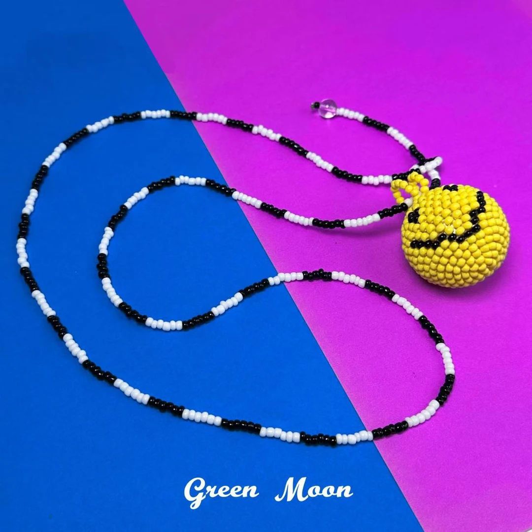 非金属仿水晶项链 【笑脸玩偶】甜酷辣妹原创精致优雅项链C121