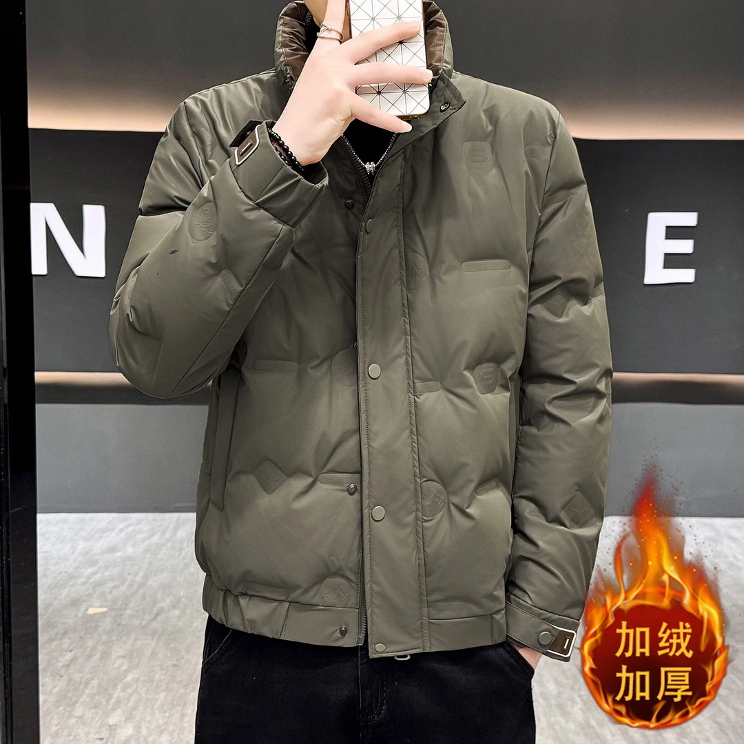 男士羽绒服男冬季外套2025新款御寒百搭立领短款加厚保暖冬装外套