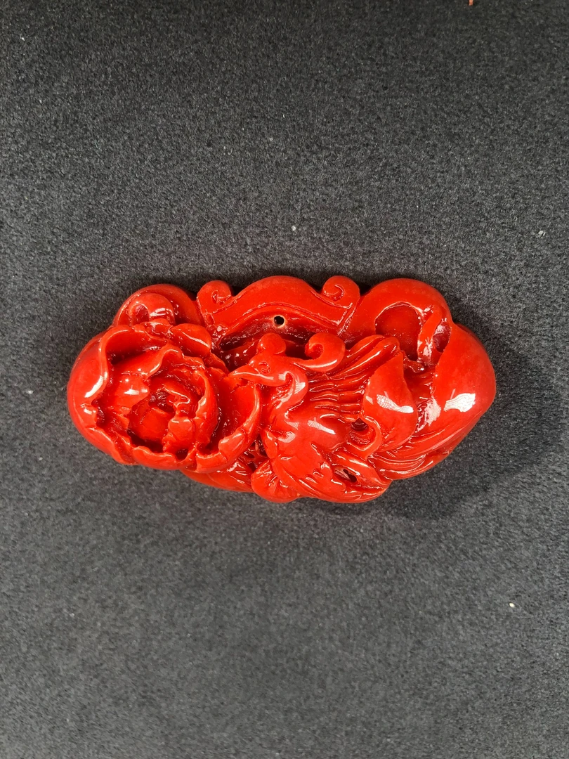 【亏米清仓】56*30mm橘莫色凤穿牡丹240