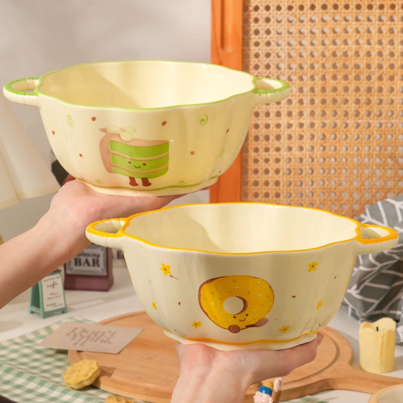 【茶语甜心】大汤碗奶油风大容量汤碗螺蛳粉碗陶瓷家用汤碗餐具组合