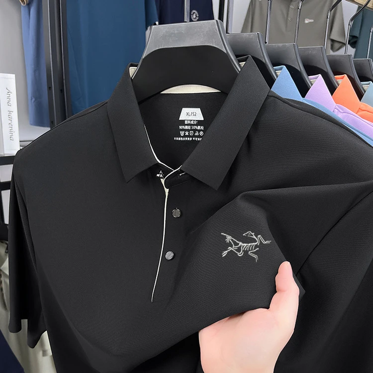 鸟家新款高品质POLO衫男士2025年夏季新冰丝速干短袖t恤男士休闲