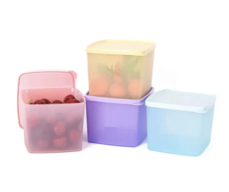 800ML方形网红彩色保鲜盒冰箱家用收纳蔬菜水果零食干货储藏盒