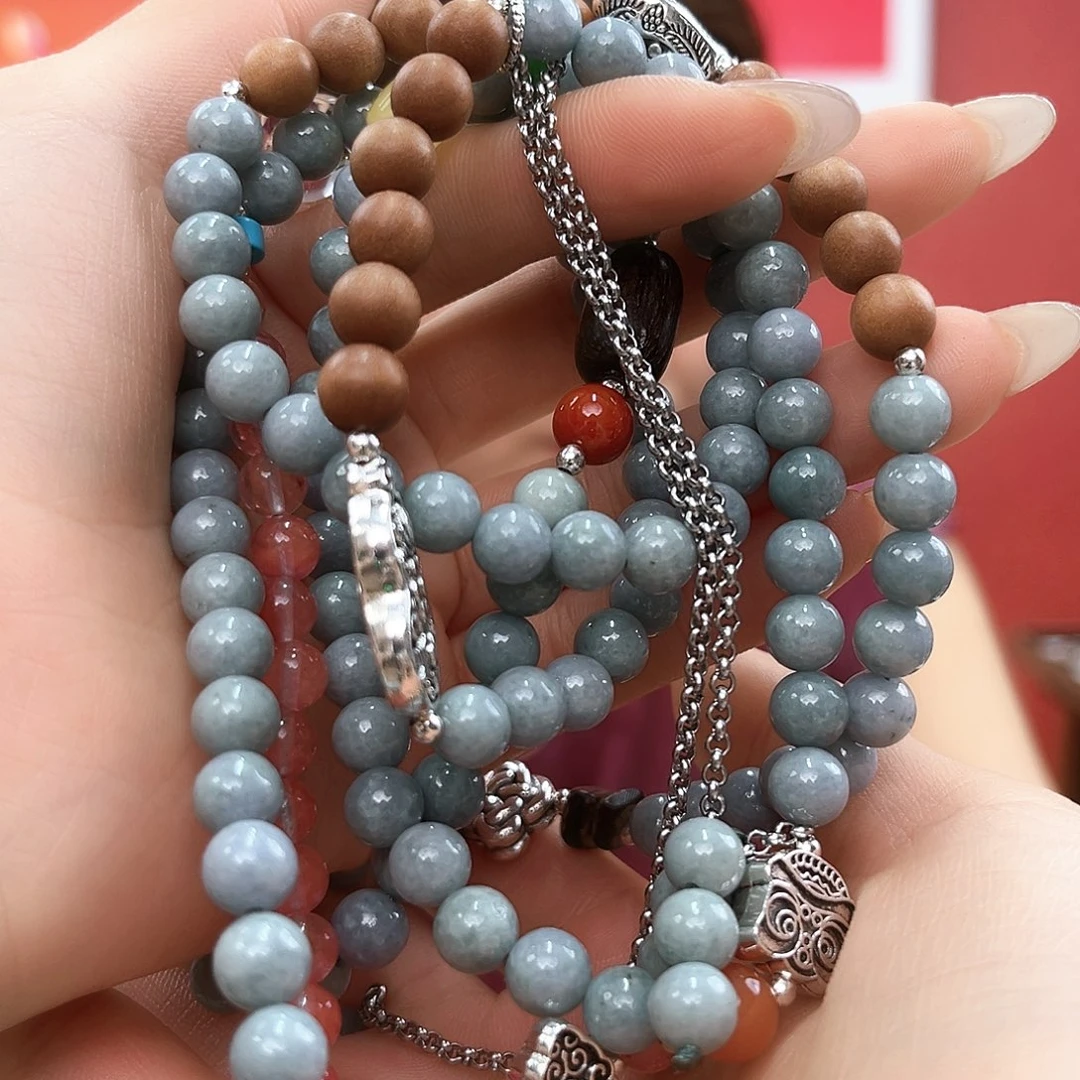 翡翠未镶嵌颈饰108分