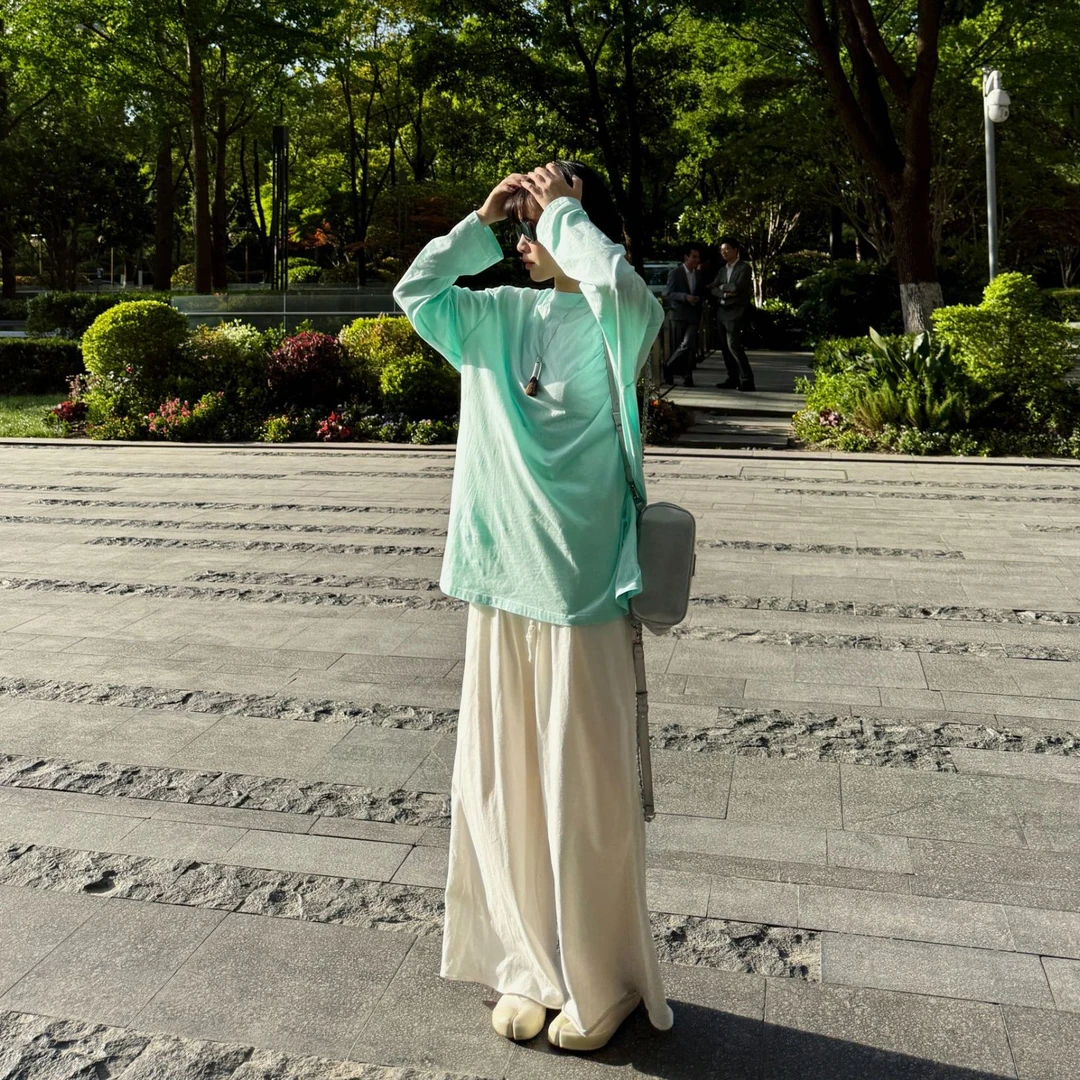 S.SHUi[海盐芝士]夏季清爽干爽棉宽松防晒T恤