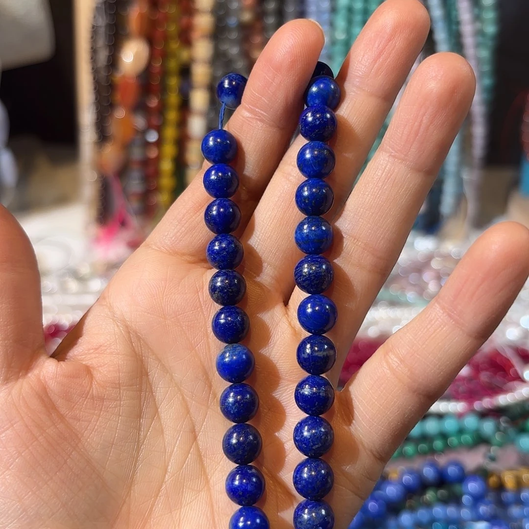 玛瑙/玉髓未镶嵌珠宝半成品青金卡8一条高货