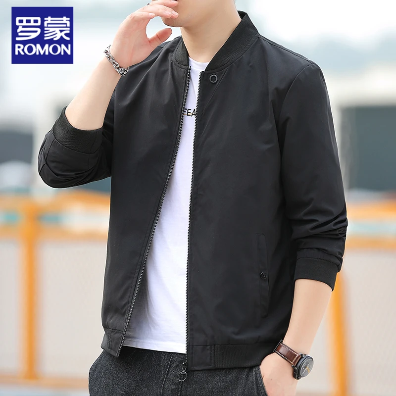 罗蒙2025春秋装外套男潮流棒球领薄款休闲风衣短款外穿男士夹克衫