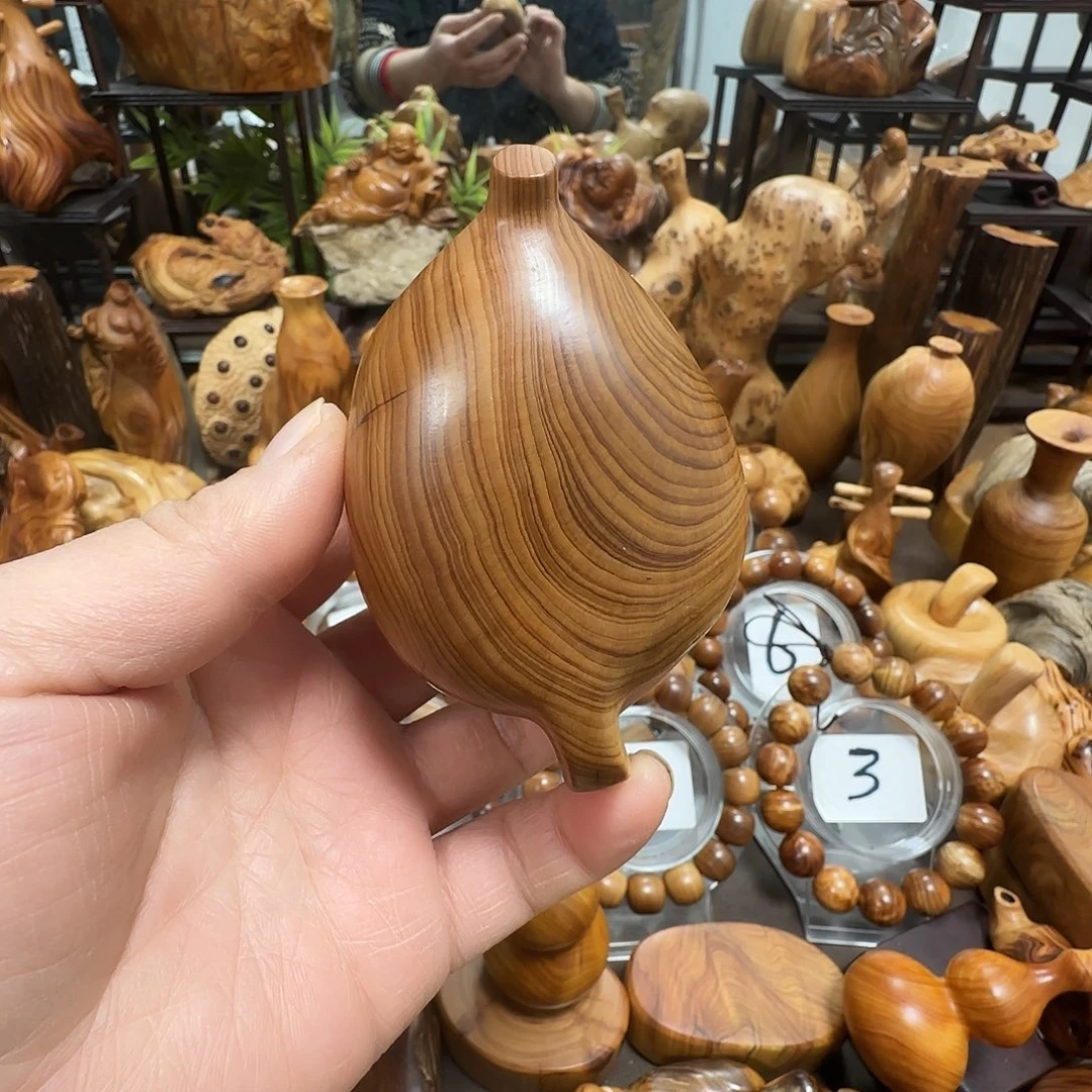 柏木（崖柏）太行崖柏陈化黑油闻香把把壶