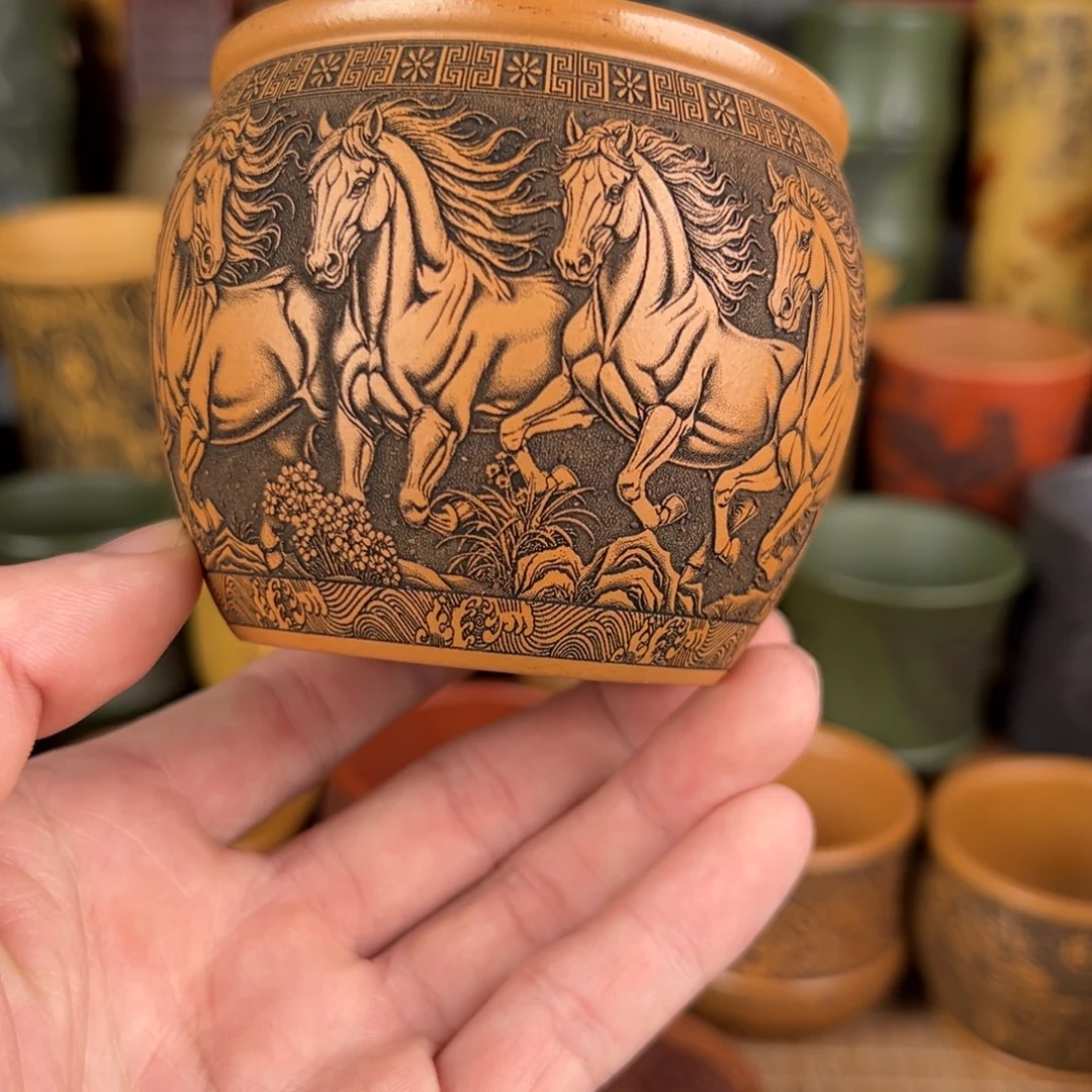 紫砂茶杯宜兴原矿紫砂杯