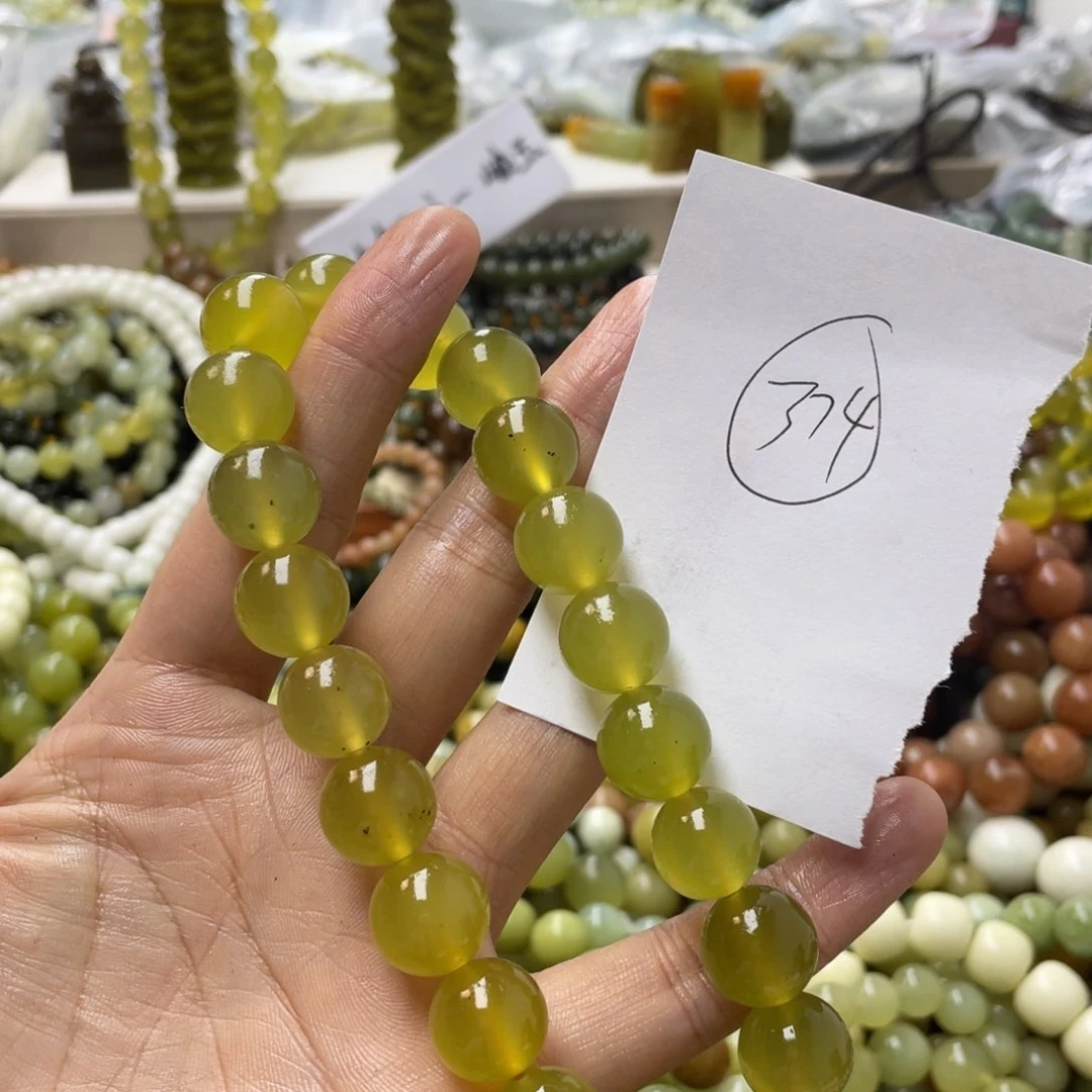 蛇纹石玉手链合金没*题