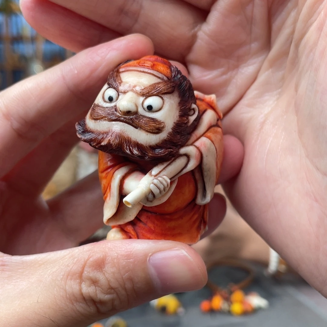 ****桃竹方颜竹木艺术把件