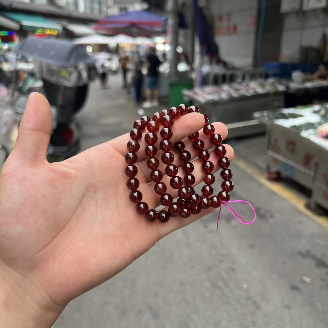 深橙红石榴石手串多样性发货拍一发一女款