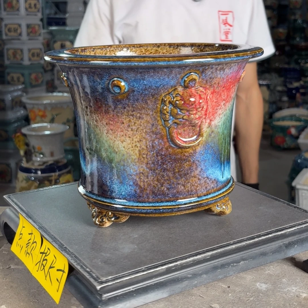 一风堂石湾花盆 内20*17编号139