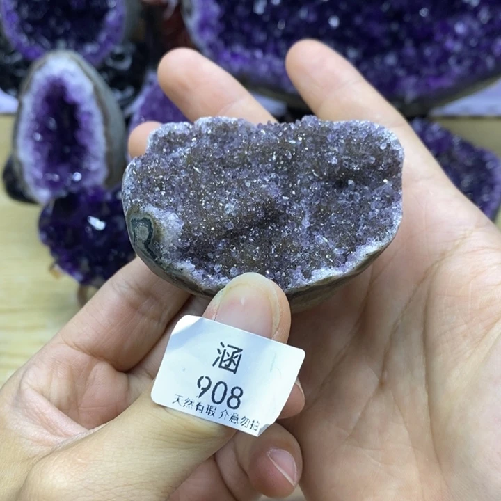 银S925镶嵌紫晶大型摆件（非配饰）