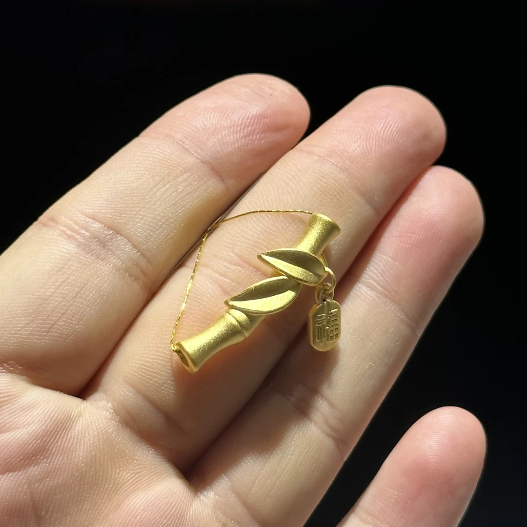 足金999 卡31 竹节福牌通孔 1.890