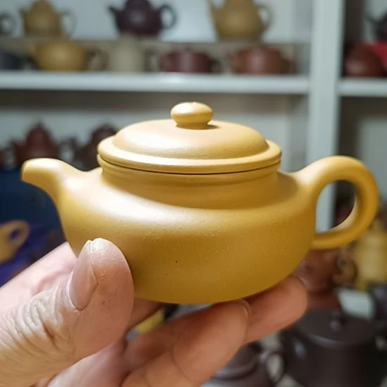 紫砂茶壶原矿黄金段泥仿古200cc半手工