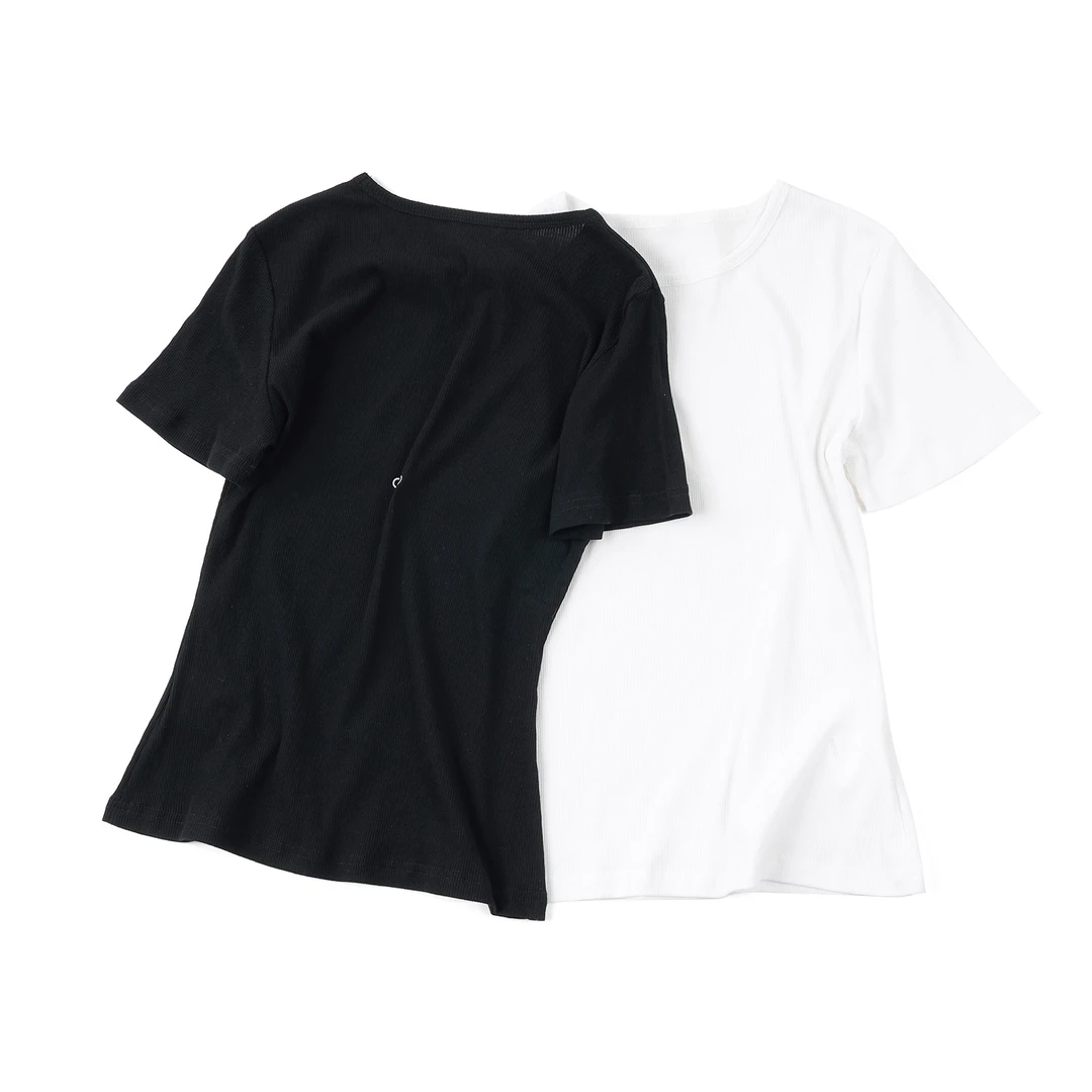 【基础款修身短袖】夏季新款爆款极简百搭通勤洋气穿搭YS5ZB0663