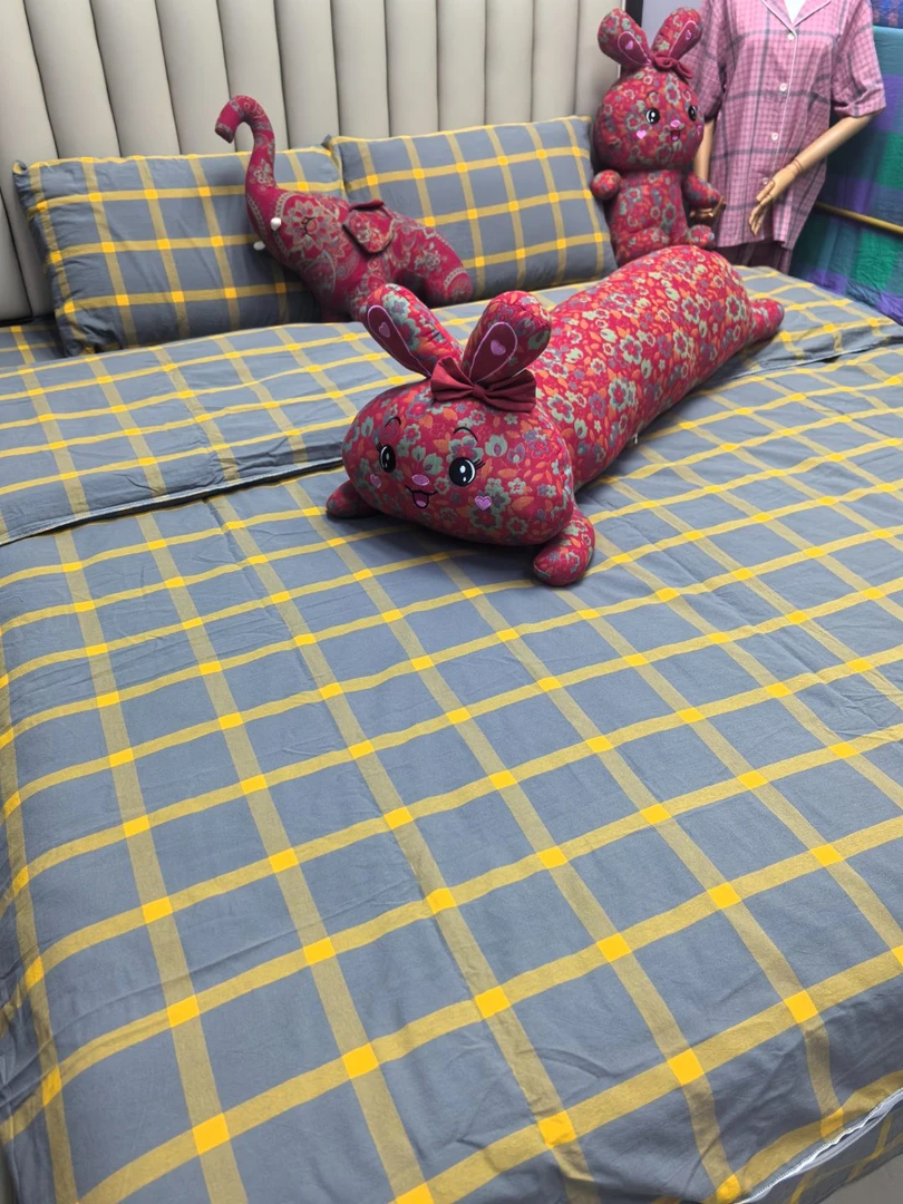 福利四件套  色织全棉水洗棉亲肤透气AA版母婴级 网红简约