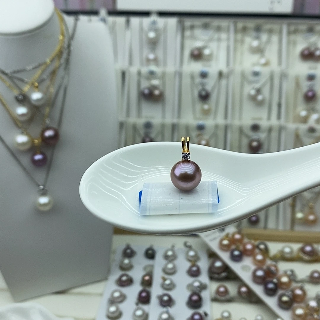 珍珠淡水珍珠银S925镶嵌