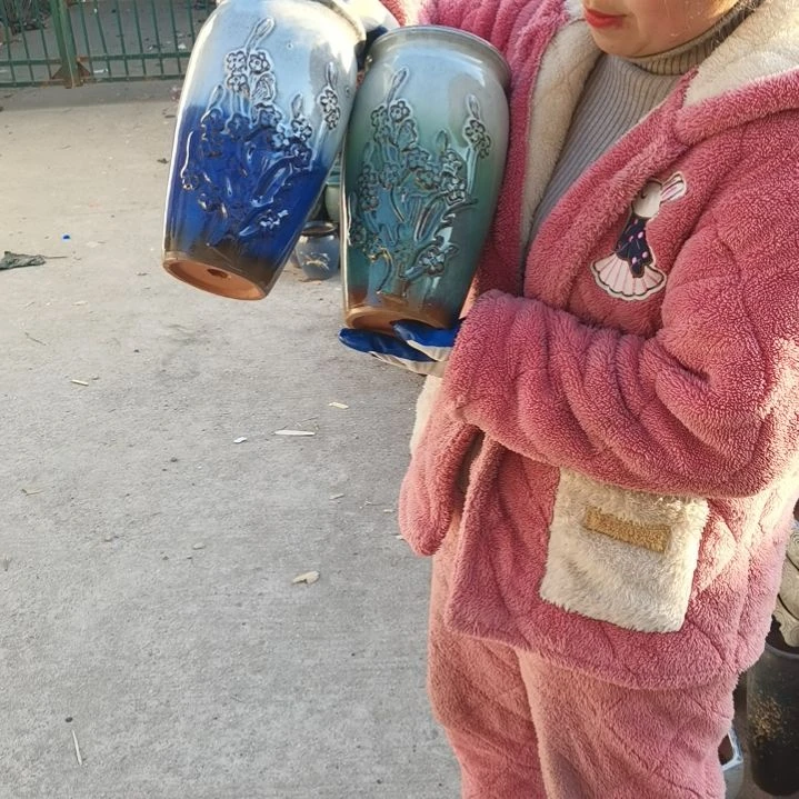 红陶口14高27瑕疵两