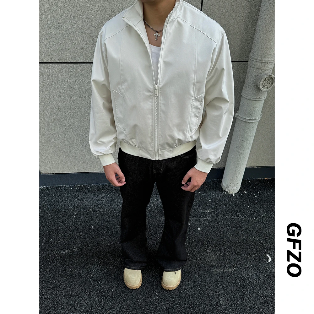 2025秋季新款三防立领夹克衫男美式休闲复古运动外套棒球服