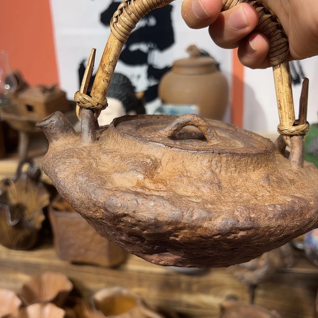 可以养的粗陶原矿老岩泥茶器