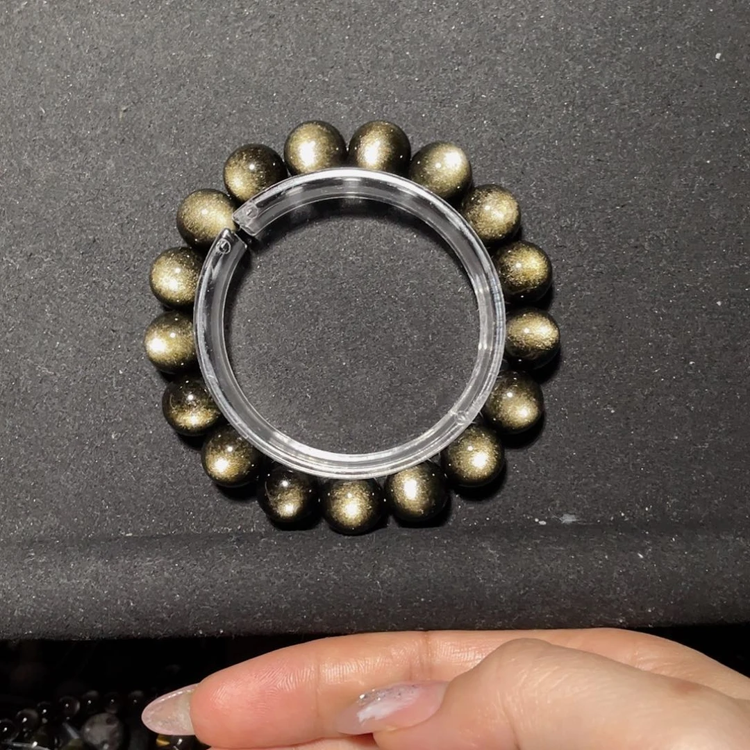 木***其黑曜岩未镶嵌手链