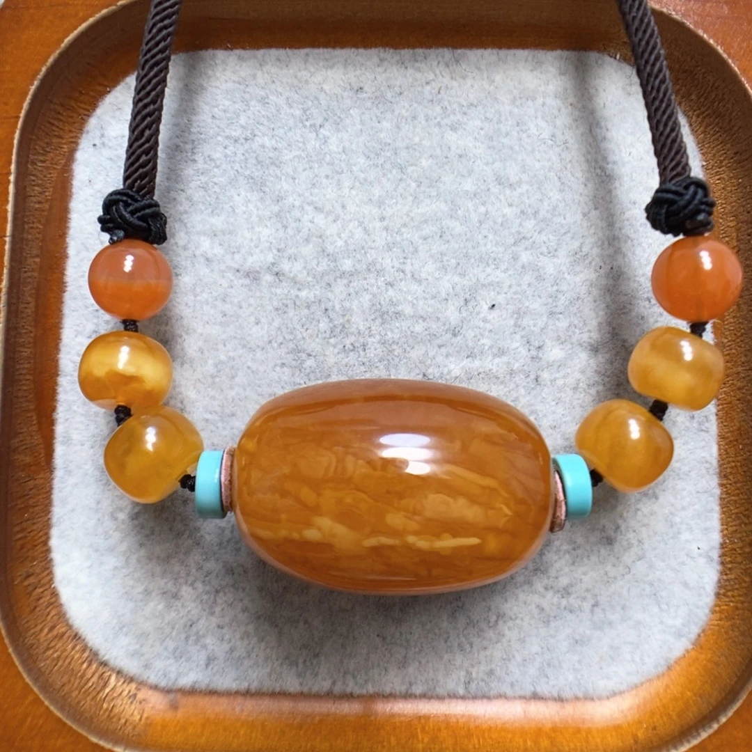 蜜蜡颈饰未镶嵌蜜蜡