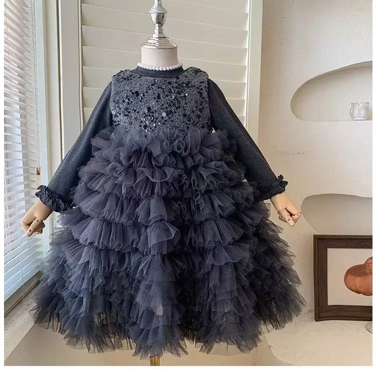 法式女套头公主风秋季常规款套装连衣裙女童花童