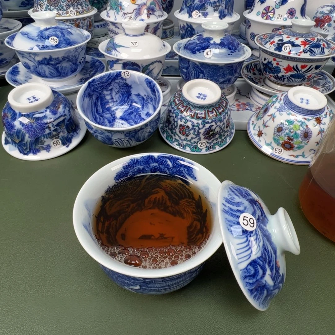 陶瓷景德镇纯手工纯手绘茶具木木59