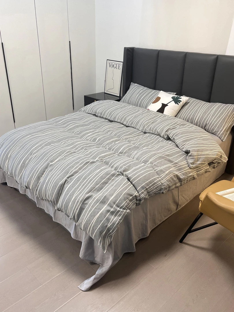 MJ家双层纱床品套件全棉A类母婴轻奢简约超柔亲肤透气床品件套