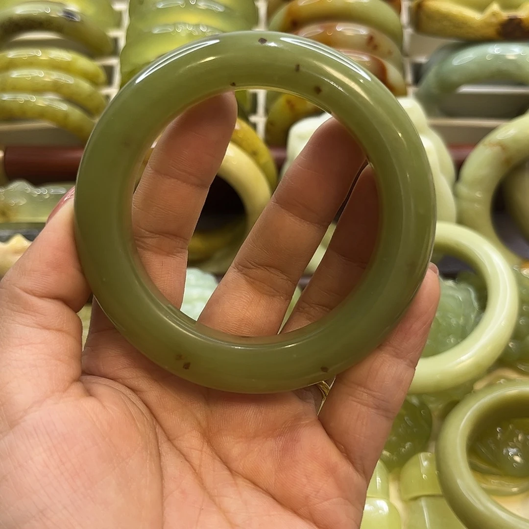 蛇纹石玉未镶嵌手镯6号58.6