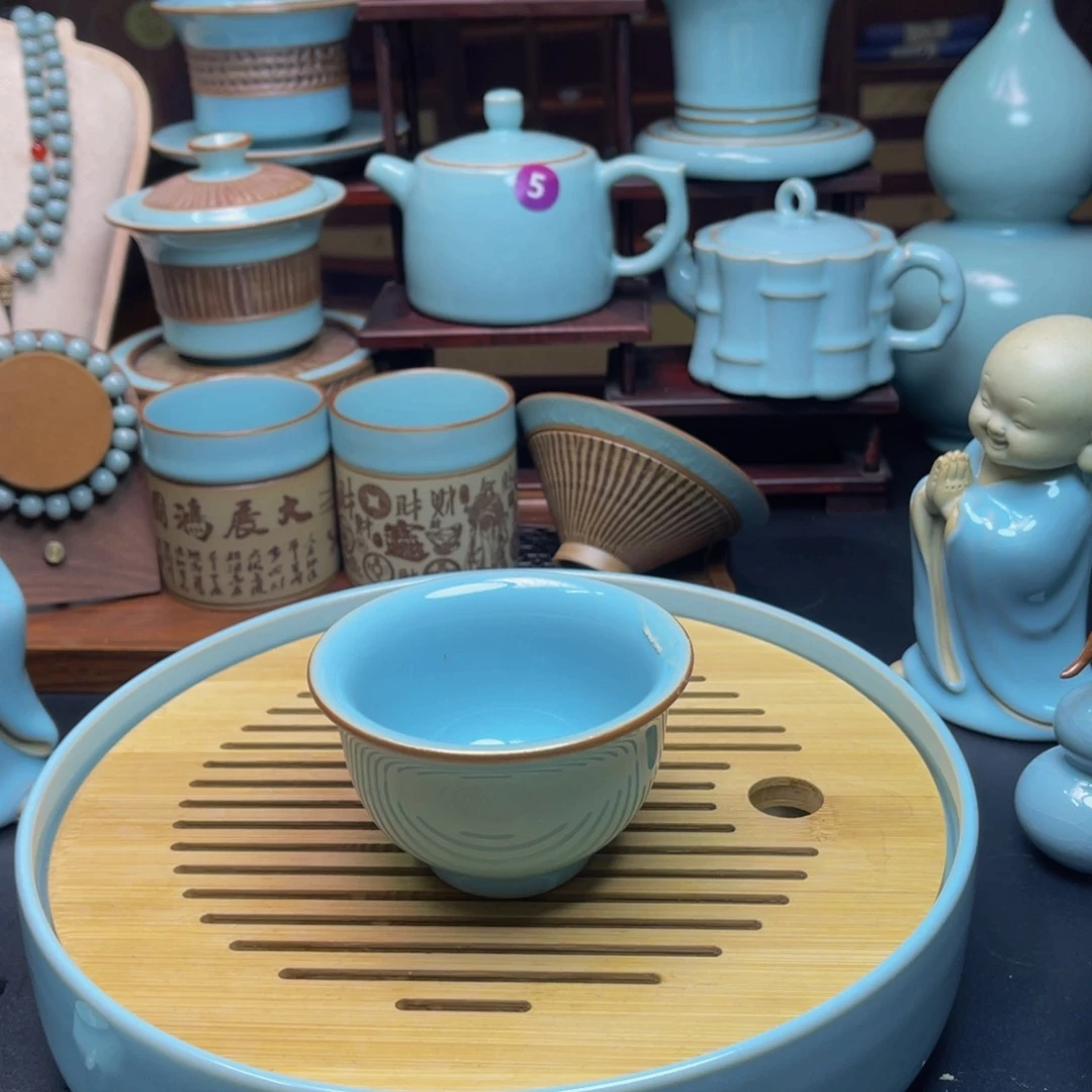 【闪购商品】摆件陶汝州单壶壶，杯壶，