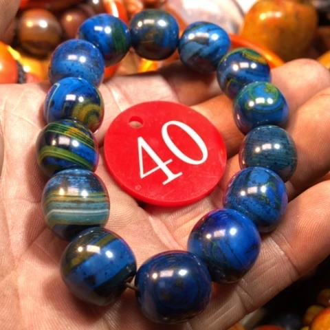 玛瑙/玉髓手链合金心*