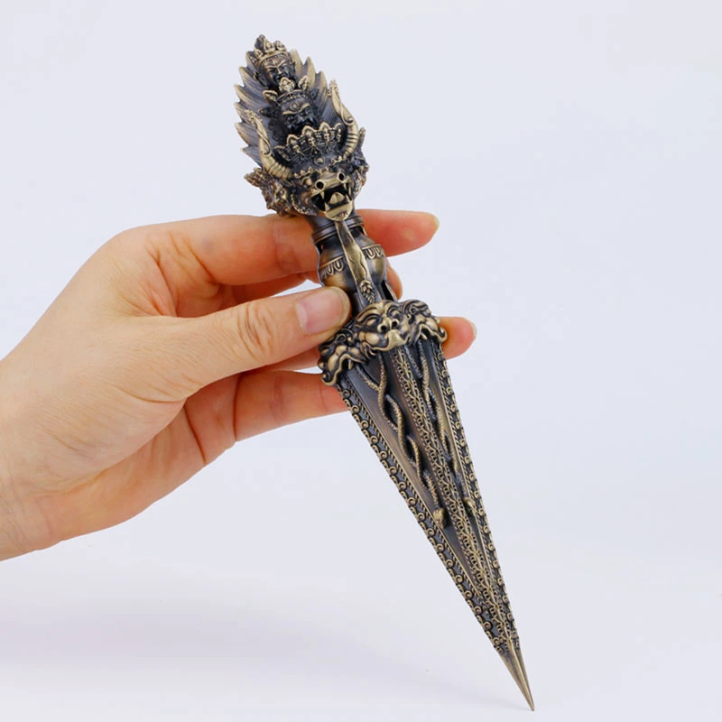 黄铜大威德金钢杵摆件男士手把件手工打磨精品复古收藏送礼新款