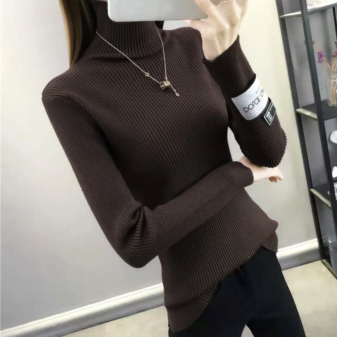 新品上新！女士高领时尚百搭针织打底毛衣H378