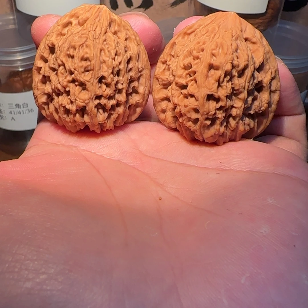 文玩核桃把件39全品涿鹿南疆石浮黄