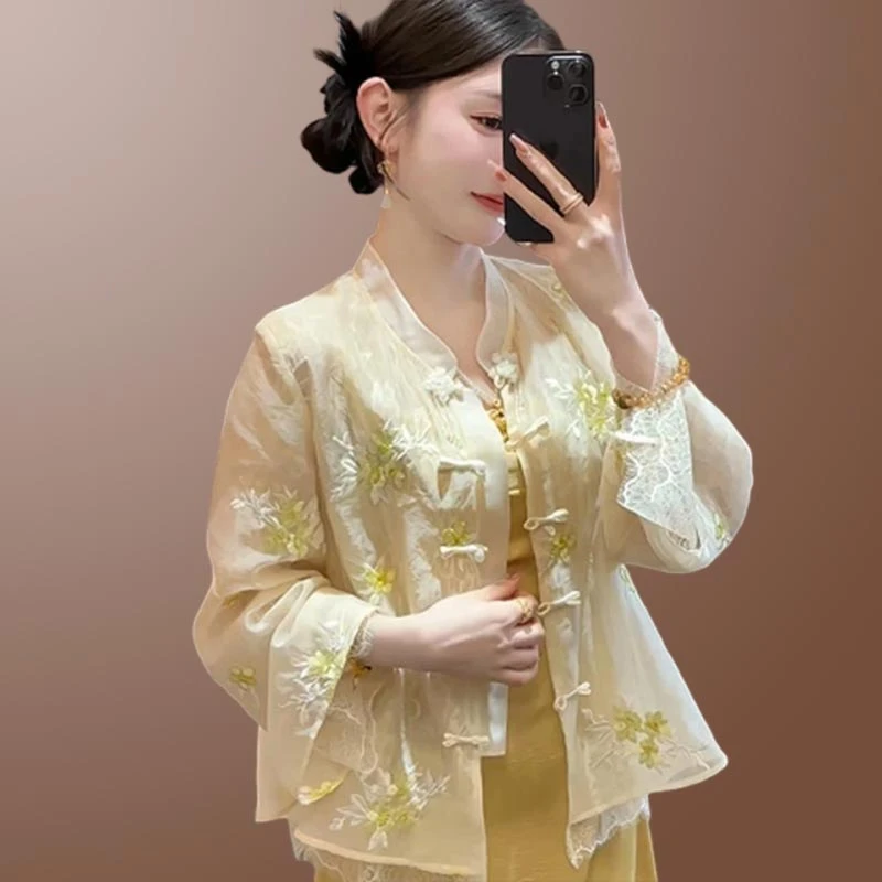 千金风连衣裙国风盘扣衬衫套装2025春夏新款精致新中式高级感套装