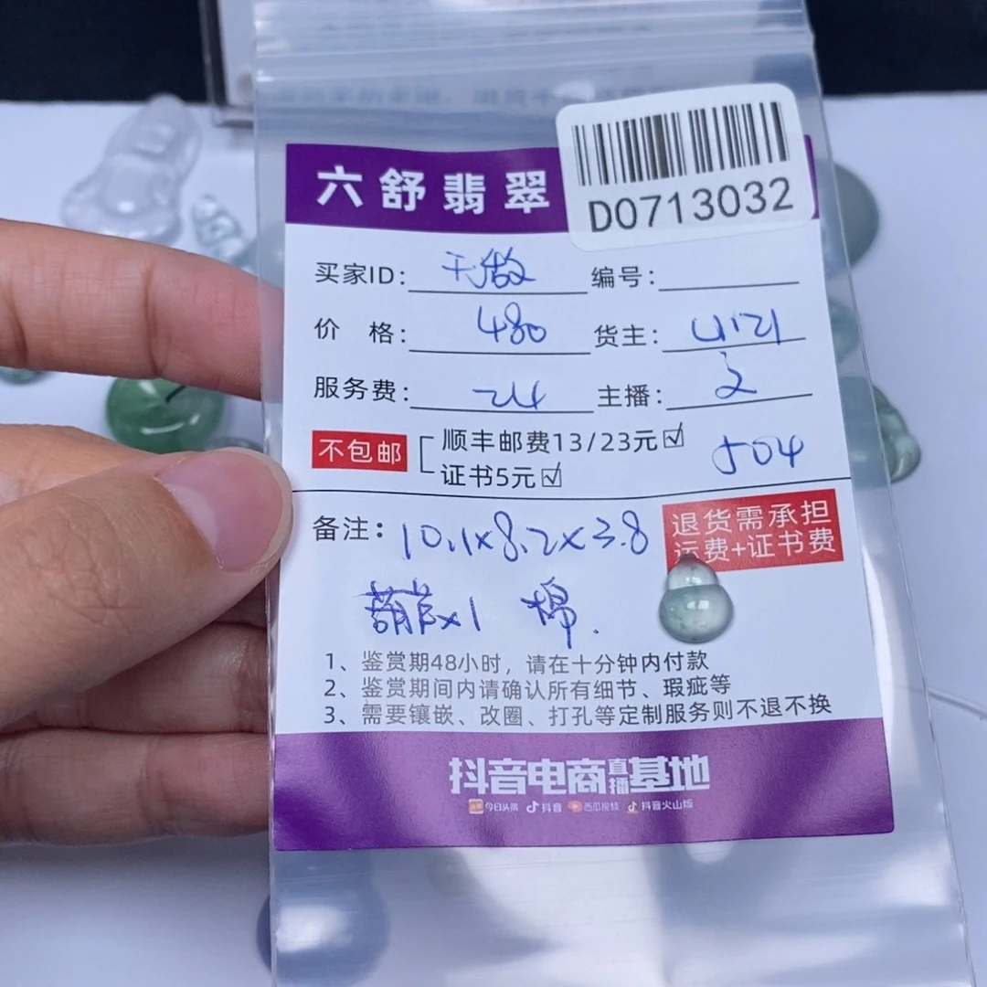 无***王翡翠挂件未镶嵌D0713032