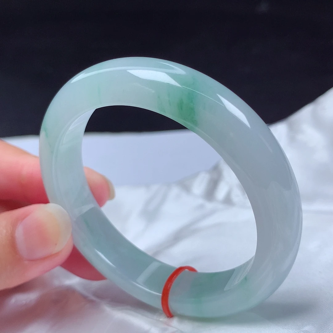 未镶嵌手镯翡翠52圈48小时鉴赏s1611