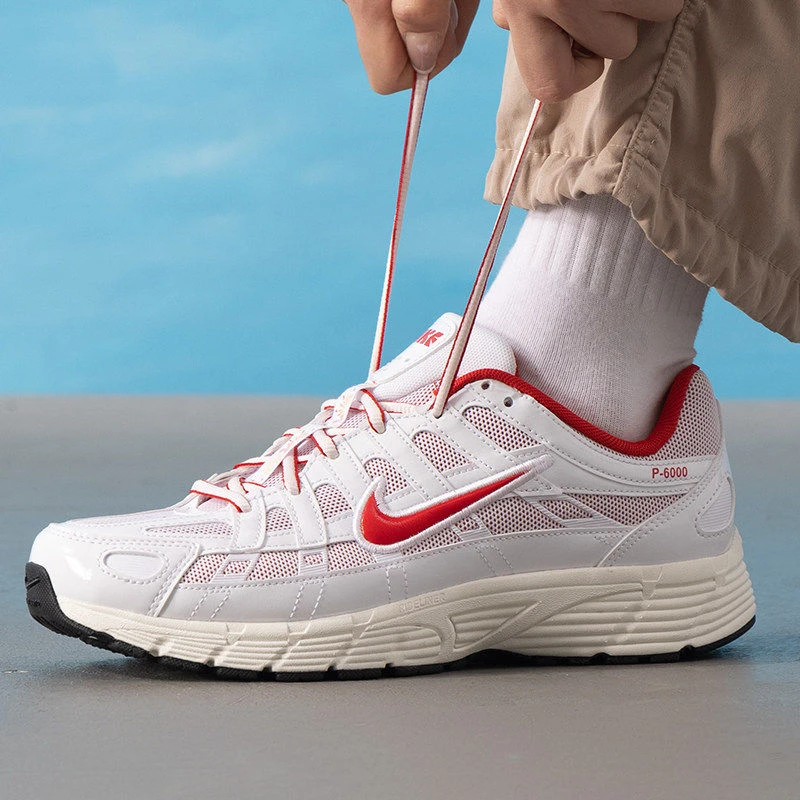 Nike耐克女鞋2026春新年款白红色P-6000缓震运动跑步鞋IQ1134-161