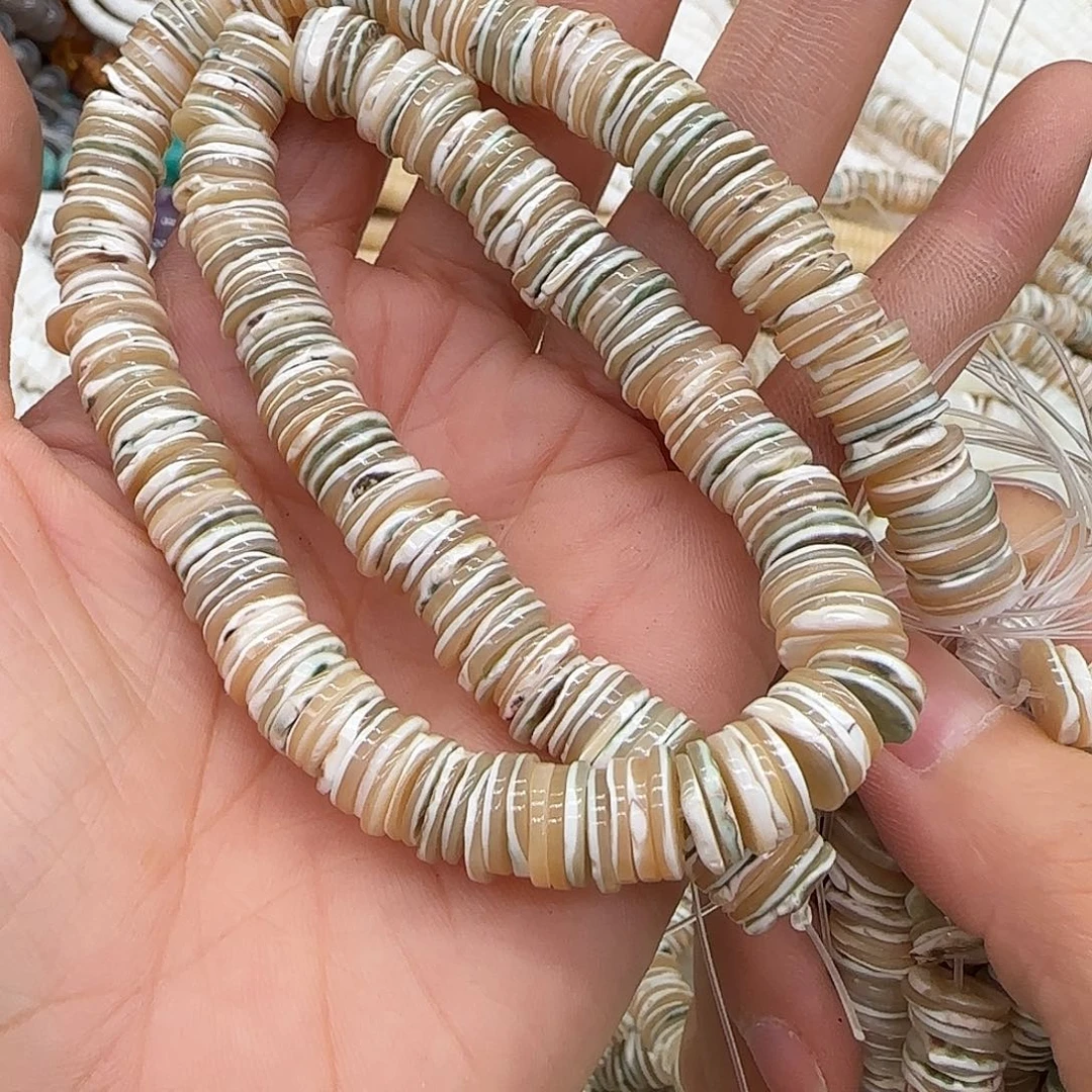 玛瑙/玉髓合金珠宝半成品贝壳10mm一条