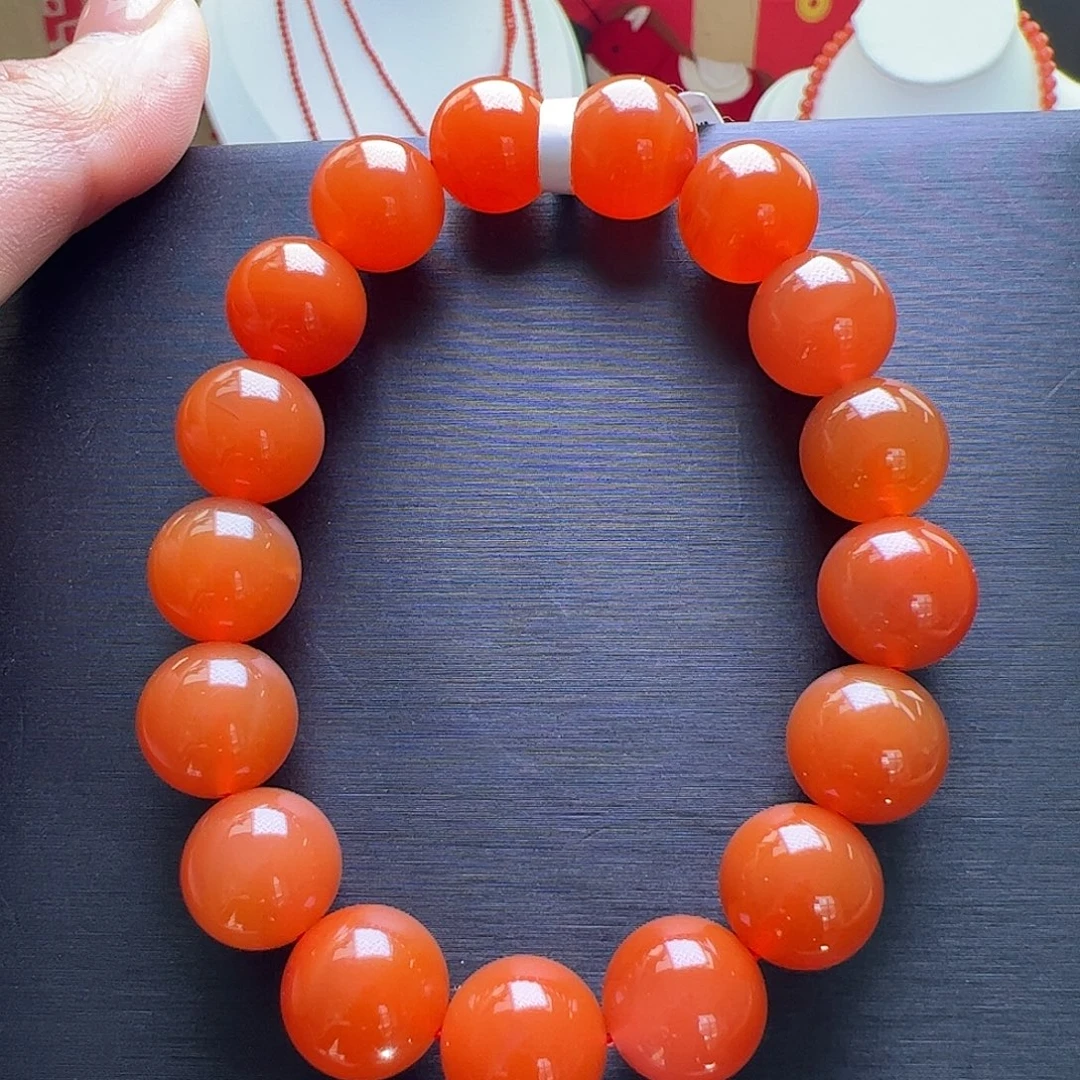 南红玛瑙未镶嵌12mm保山冰红