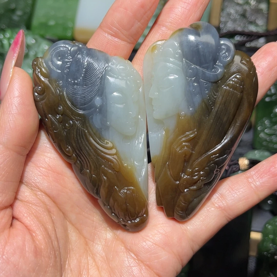 故***经和田玉未镶嵌颈饰