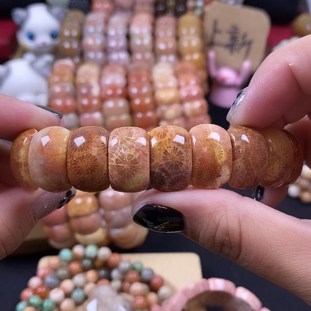 硅化珊瑚（珊瑚玉）未镶嵌手牌150漏 99 4