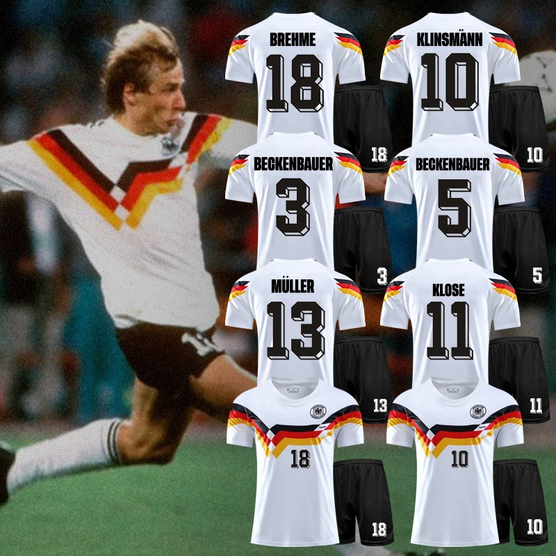 2324德国足球球衣复古版克洛泽学生速干训练比赛定制队服国家队主